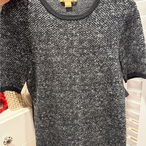 Michael Kors Black and Gray Patterned Sweater